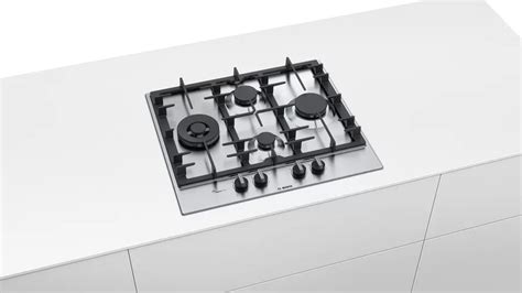 bosch 600mm 4 burner gas on glass cooktop with flameselect